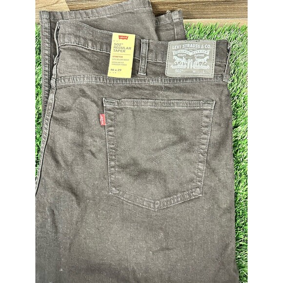 LEVIS 502 Regular Taper Jeans Flex Stretch Midrise Big & Tall Gray Crying Sky 46